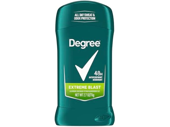 Degree Men Original Protection Antiperspirant Deodorant 48-Hour Sweat and Odor Protection Extreme Blast Antiperspirant For Men 2.7 oz