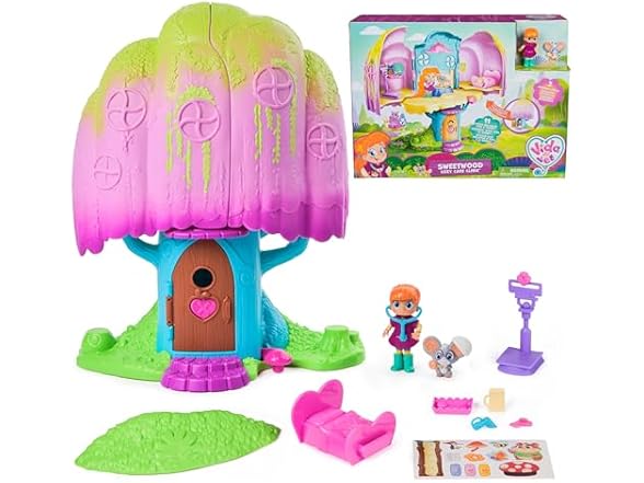 Vida the Vet, Vet Clinic, Treehouse Playset with Action Figures, Dollhouse Furniture & Accessories, Ages 3+