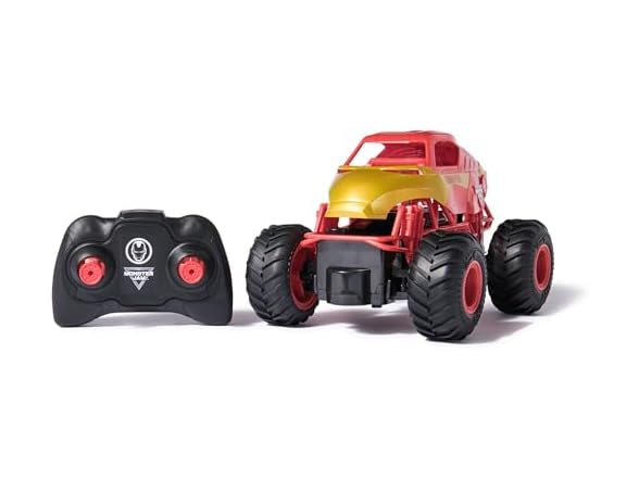 Monster Jam, Marvel Iron Man RC Monster Truck, 1:24 Scale, Kids Toys for Boys and Girls Ages 4 and up