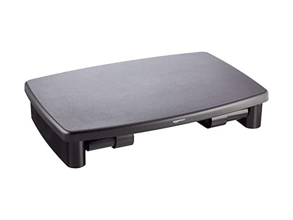 Amazon Basics Adjustable Computer Monitor Riser Desk Stand