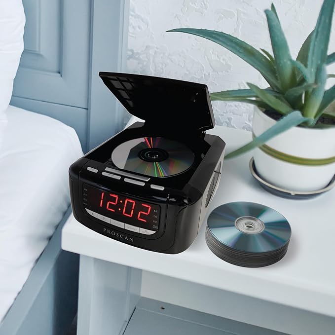 Proscan CD Clock Radio with USB Charger Model PCR4896
