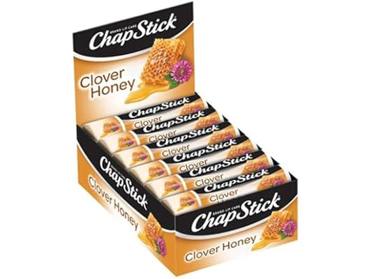 (12 Count) ChapStick Bulk Lip Moisturizer, Clover Honey, Limited Edition Bulk Lip Balm, Sweet & Aromatic, 0.15