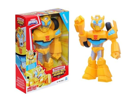 Transformers Playskool Heroes Rescue Bots Academy Mega Mighties Bumblebee Collectible 10" Robot Action Figure, Toys for Kids Ages 3 & Up
