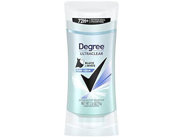 Degree Antiperspirant for Women Protects from Deodorant Stains Pure Clean Deodorant for Women 2.6 oz