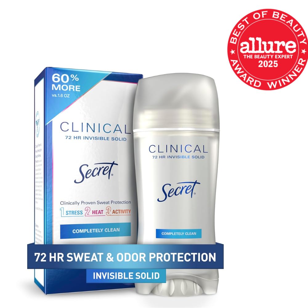 Secret Clinical Strength Completely Clean Invisible Solid Antiperspirant & Deodorant
