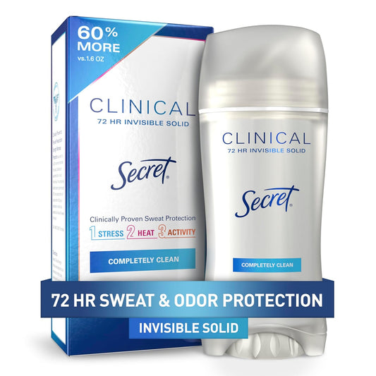 Secret Clinical Strength Completely Clean Invisible Solid Antiperspirant & Deodorant