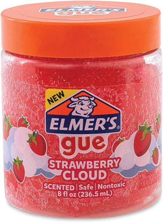 Elmer's GUE Premade Slime, Strawberry Cloud Slime, Scented, 2 Count