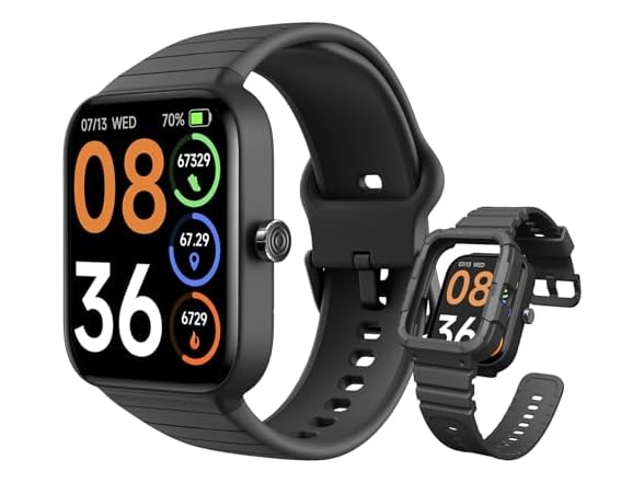SKG 1.8" Smart Watch Alexa Built-in (Answer/Make Call) - IP68 Smartwatch for Android iPhone, Fitness Tracker with Heart Rate SpO2 Monitor