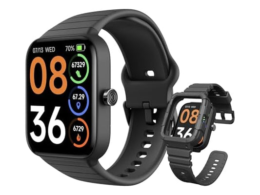 SKG 1.8" Smart Watch Alexa Built-in (Answer/Make Call) - IP68 Smartwatch for Android iPhone, Fitness Tracker with Heart Rate SpO2 Monitor