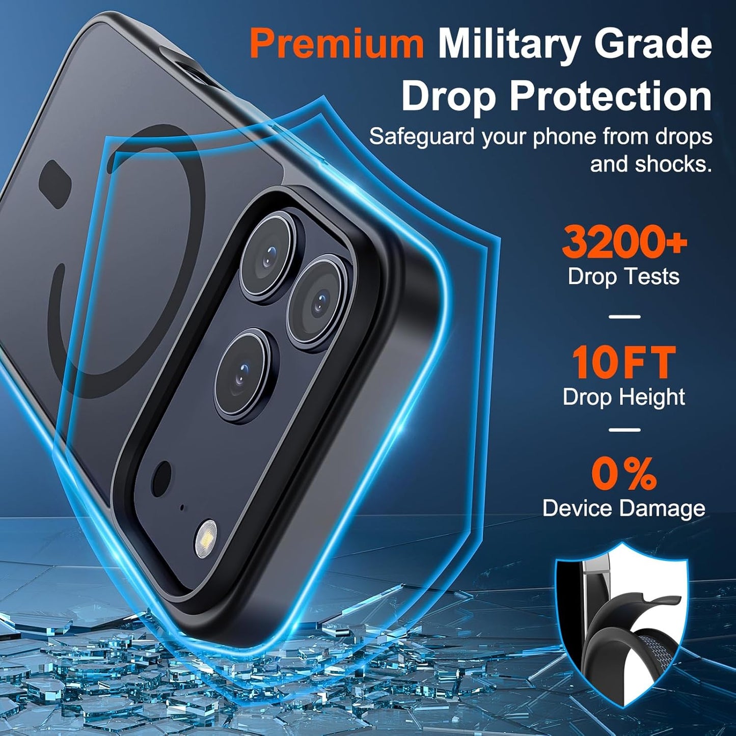 SUPFINE Magnetic for iPhone 17 Pro Case (Compatible with MagSafe)(Military Grade Drop Protection)