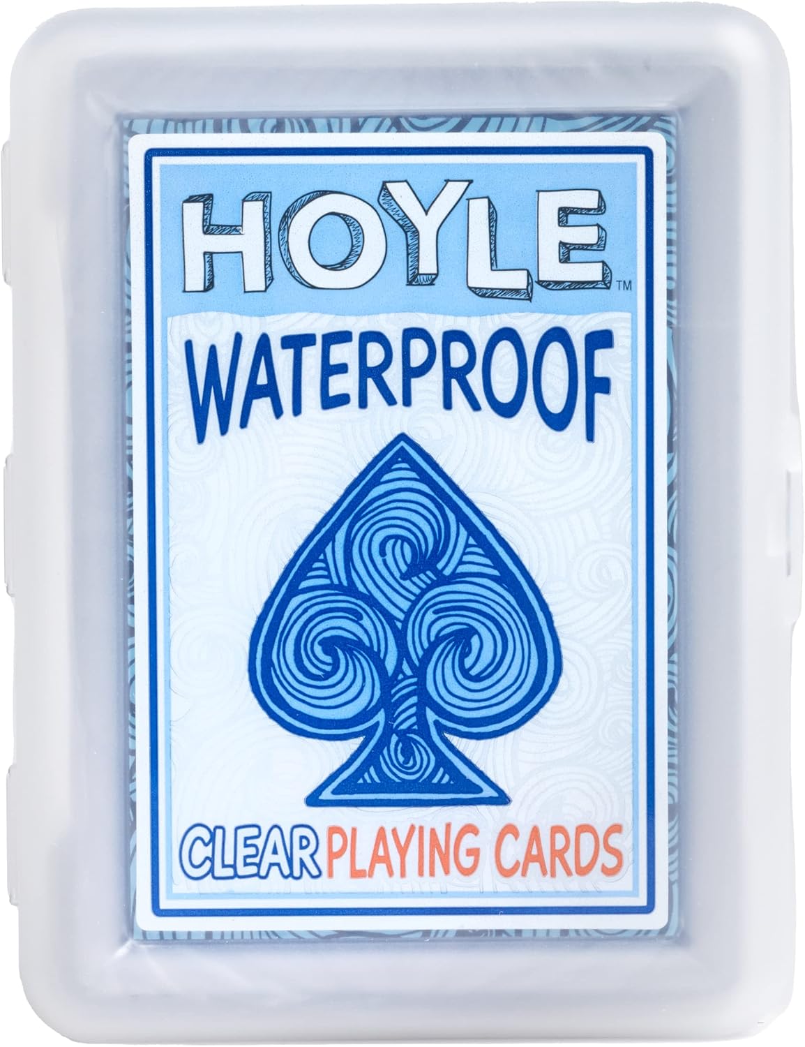 Hoyle Waterproof Playing Cards, Clear Plastic Deck of Cards for Outdoor Card Games, Camping, Beach, Pool & Travel Games