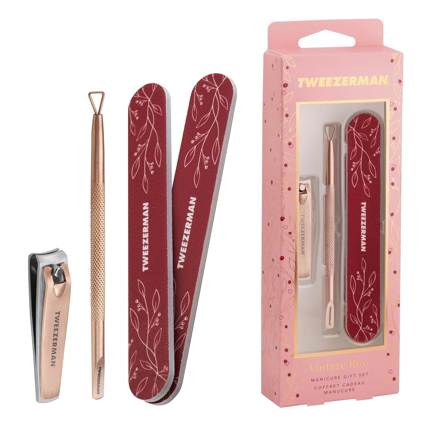 Wrapped in rich seasonal hues, this Vintage inspired Manicure Gift Set