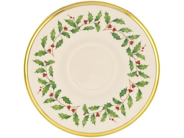 Lenox 146504040 Holiday Tea Saucer, Christmas Theme