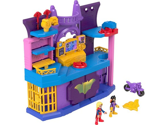 Fisher-Price Imaginext DC Super Friends Toy Batgirl Hero Hideout Playset with 2 Figures & 5 Accessories for Pretend Play Kids Ages 3+ Years