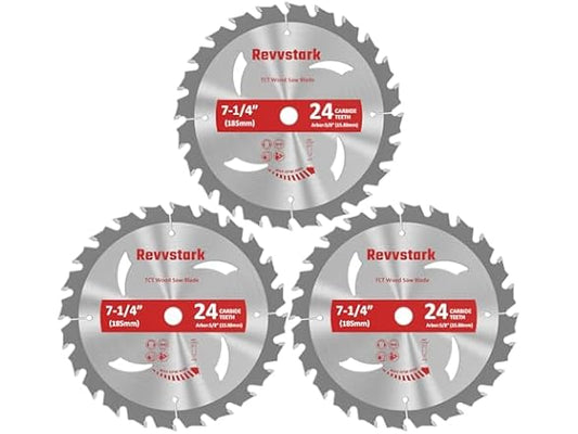 3 Pack Circular Saw Blade 7-1/4" 24T with 5/8" Arbor, Carbide Tipped Teeth, TCT Saw Blades $6.99