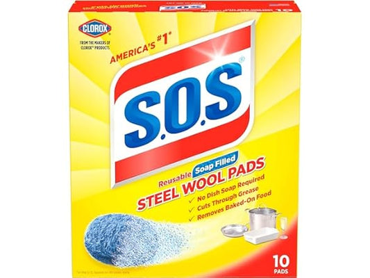 S.O.S Steel Wool Soap Pads, 10 Ct