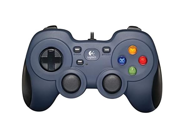 Logitech G F310 Wired Gamepad Controller Console Like Layout 4 Switch D-Pad PC - Blue/Black