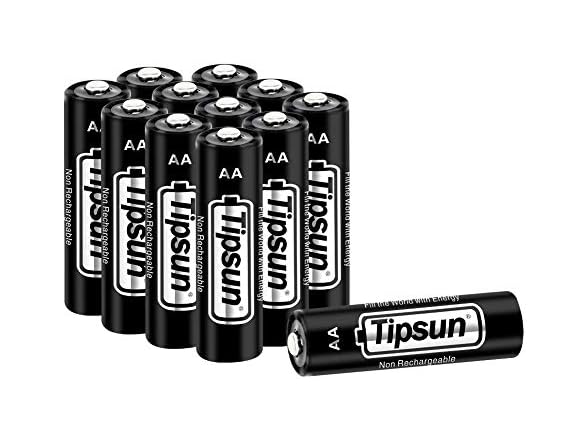 Tipsun AA Lithium Batteries, Longer Lasting Energy Double A Battery, 2900mAh Lithium Cells 12 Pack
