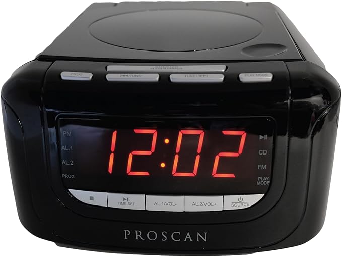 Proscan CD Clock Radio with USB Charger Model PCR4896