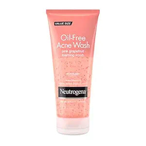 Neutrogena Oil Free Pink Grapefruit Acne Face Wash with Vitamin C, 2% Salicylic Acid Acne Treatment, Gentle Foaming Vitamin C Facial Scrub to Treat & Prevent Breakouts, 6.7 fl. oz